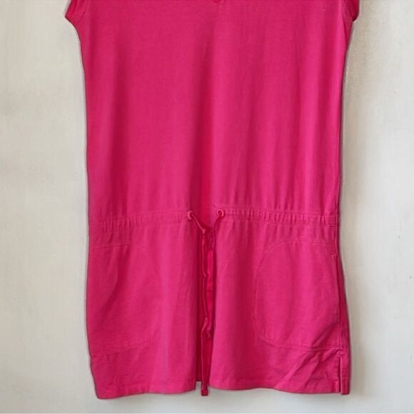 Patagonia Hot Pink Short Sleeve Hoodie Parker Short-Sleeved Mini Dress - Picture 5 of 8